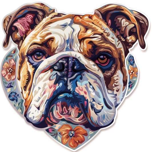 Bulldog Dog majestic Expressive surreal Vinyl Decal Sticker for Car, Laptop, Tumbler and more # F017633