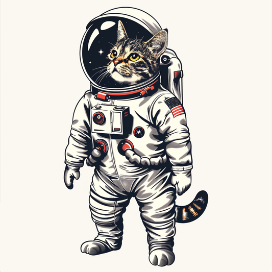 American Shorthair Cat majestic Expressive surreal Vinyl Decal Sticker for Car, Laptop, Tumbler and more # F019812-4" x 4"