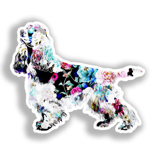 Cocker Spaniel Dog Vinyl Decal Sticker for Car, Laptop, Tumbler and more # A018807-4" x 4"
