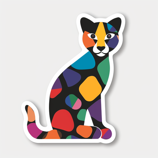 Leopard majestic Expressive surreal Vinyl Decal Sticker for Car, Laptop, Tumbler and more # F022521