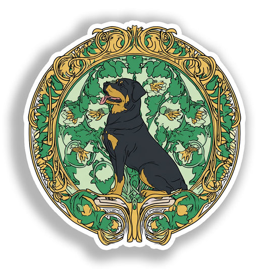 Rottweiler Dog Vinyl Decal Sticker for Car, Laptop, Tumbler and more # A017935-4" x 4"
