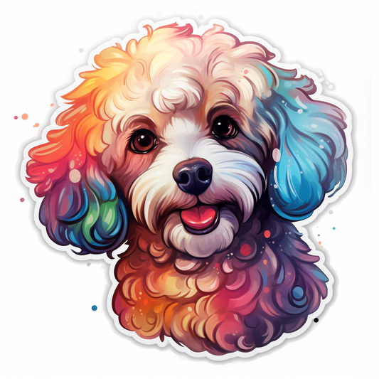 Poodle dog Cosmic Vinyl Decal Sticker for Car, Laptop, Tumbler and more # F012293