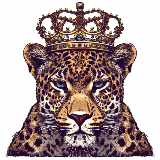 Leopard majestic Expressive surreal Vinyl Decal Sticker for Car, Laptop, Tumbler and more # F022468