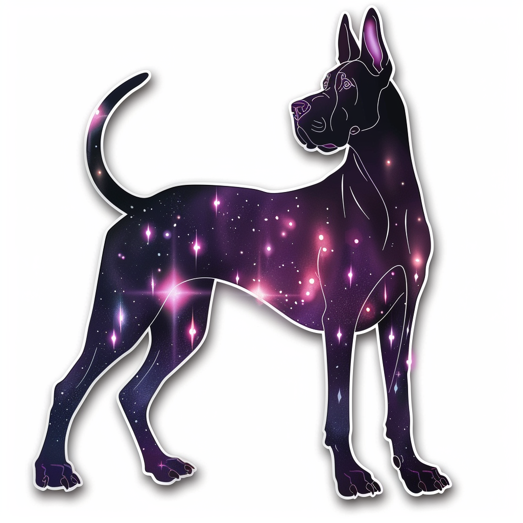 Great Dane Dog Expressive surreal Vinyl Decal Sticker for Car, Laptop, Tumbler and more # F022726
