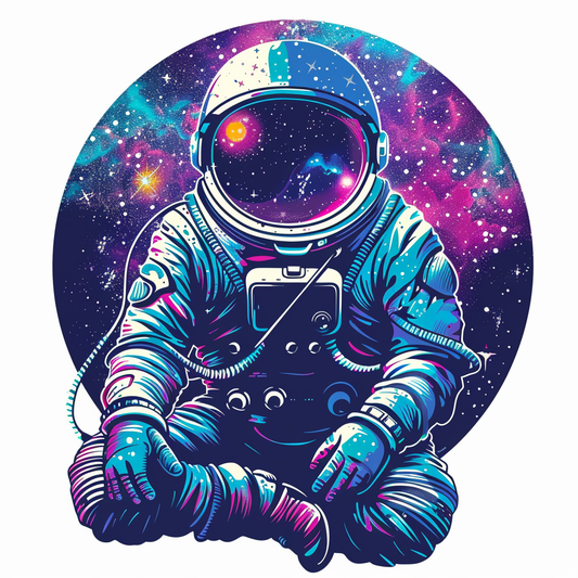 Astronaut majestic Expressive surreal Vinyl Decal Sticker for Car, Laptop, Tumbler and more # F016967