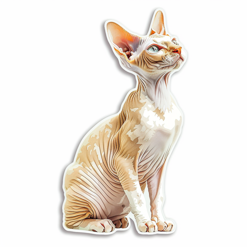 Devon Rex Cat Vinyl Decal Sticker for Car, Laptop, Tumbler and more # F09761