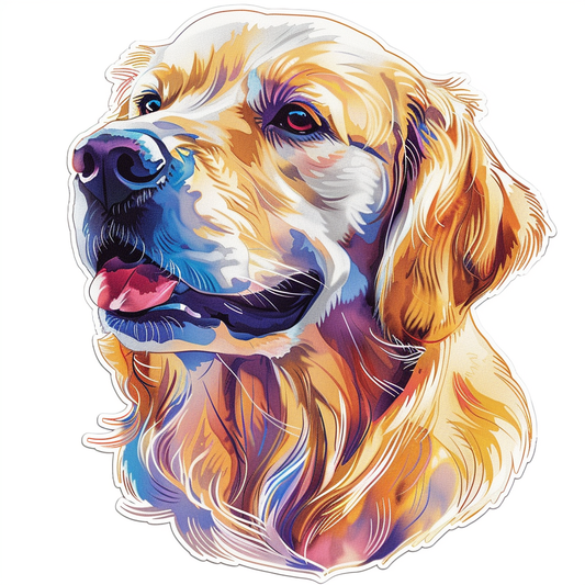 Golden Retriever Dog Vinyl Decal Sticker for Car, Laptop, Tumbler and more # F010550