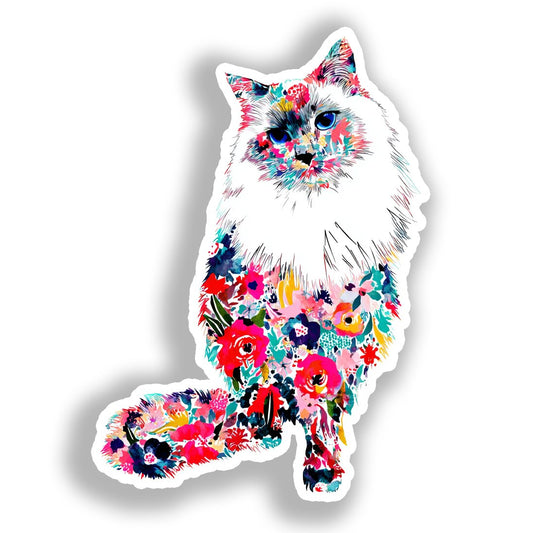 Ragdoll Cat Vinyl Decal Sticker for Car, Laptop, Tumbler and more # A019267-4" x 4"