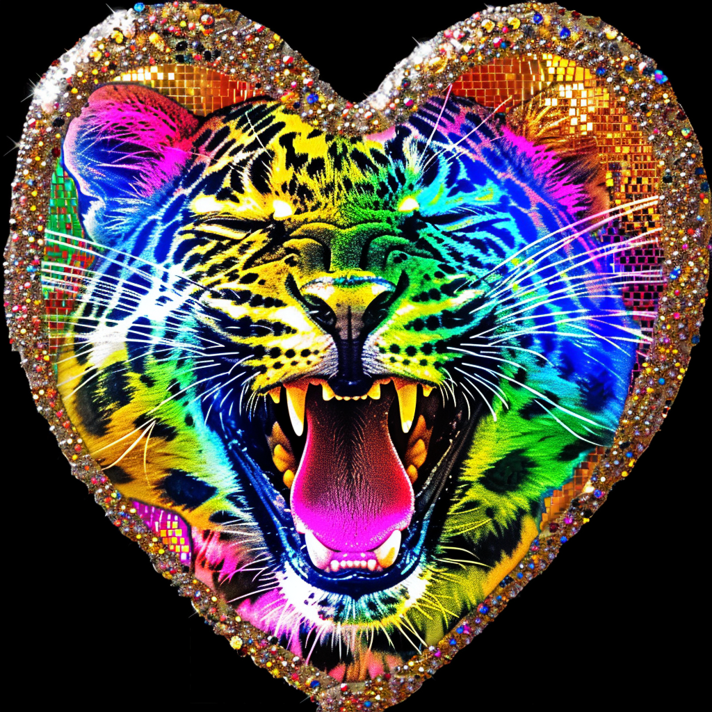 Leopard majestic Expressive surreal Vinyl Decal Sticker for Car, Laptop, Tumbler and more # F022575