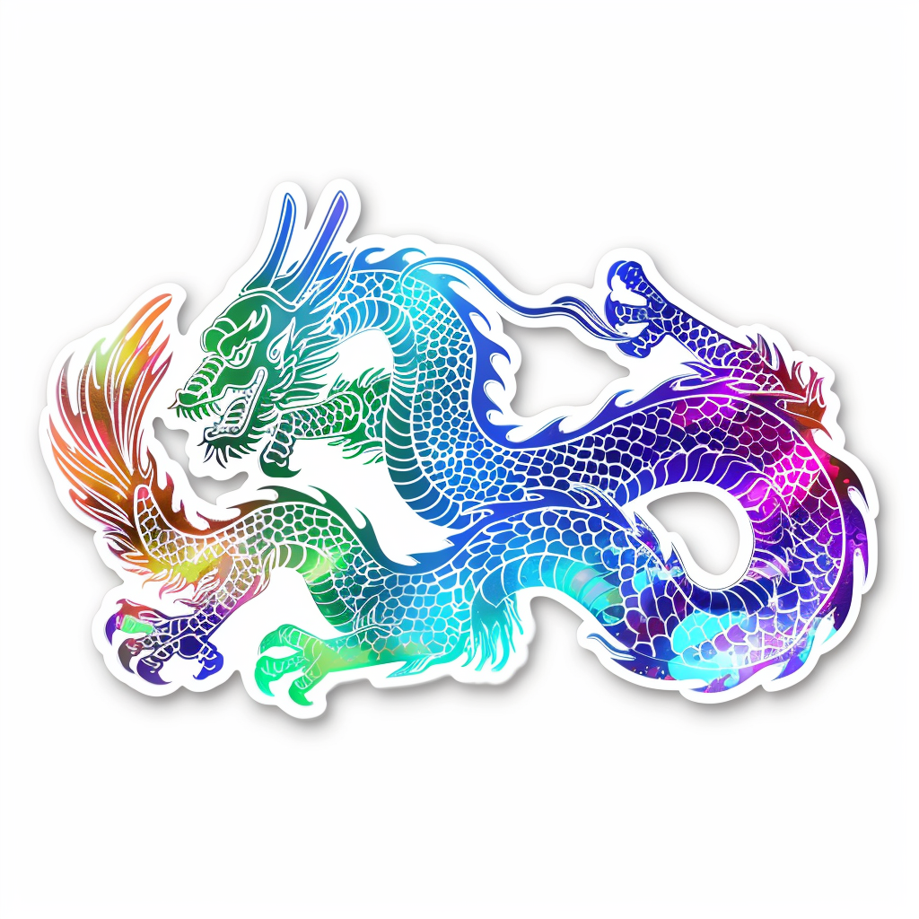 Sticker of a Dragon majestic Expressive surreal Vinyl Decal Sticker for Car, Laptop, Tumbler and more # F019174
