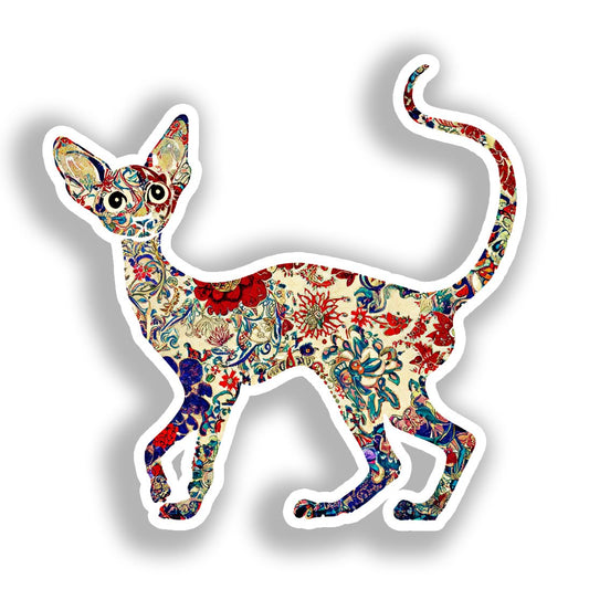Devon Rex Cat Vinyl Decal Sticker for Car, Laptop, Tumbler and more # A019697-4" x 4"