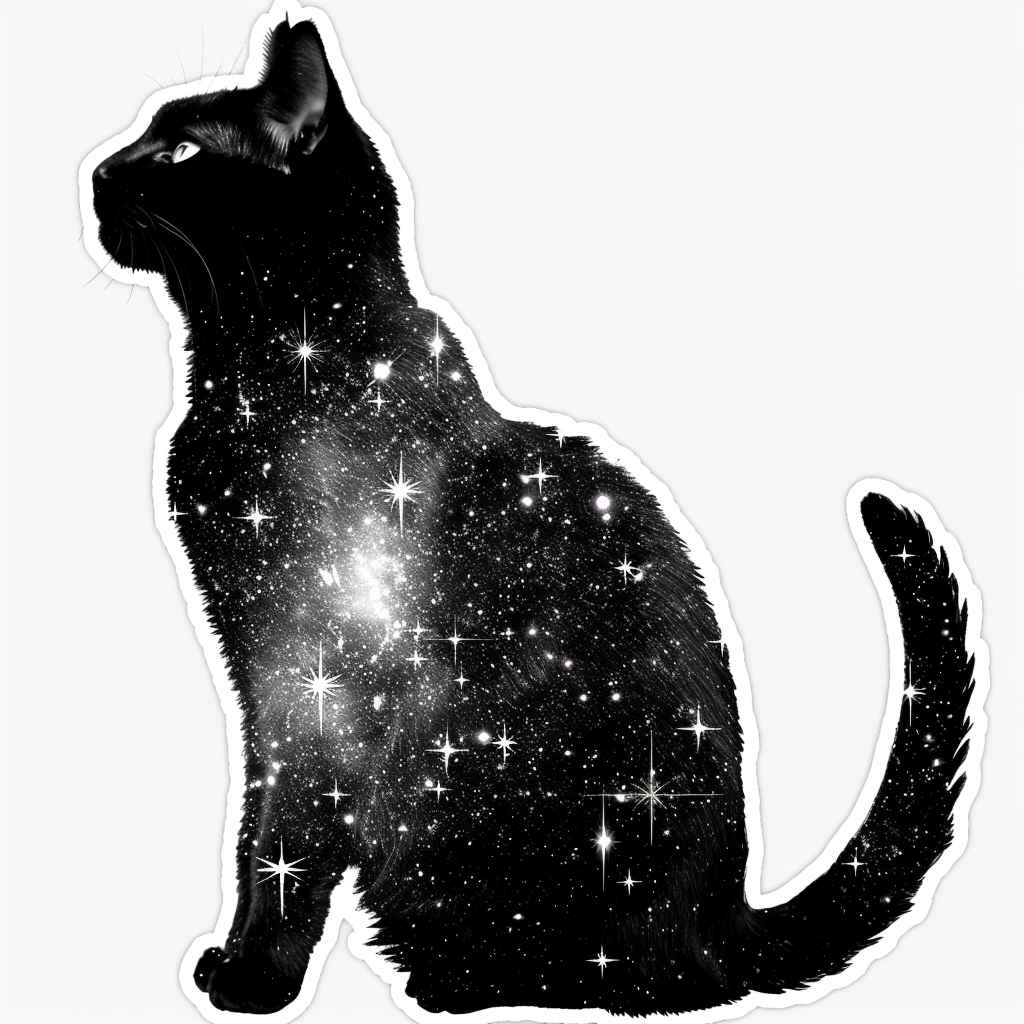 American Shorthair Cat majestic Expressive surreal Vinyl Decal Sticker for Car, Laptop, Tumbler and more # F018870