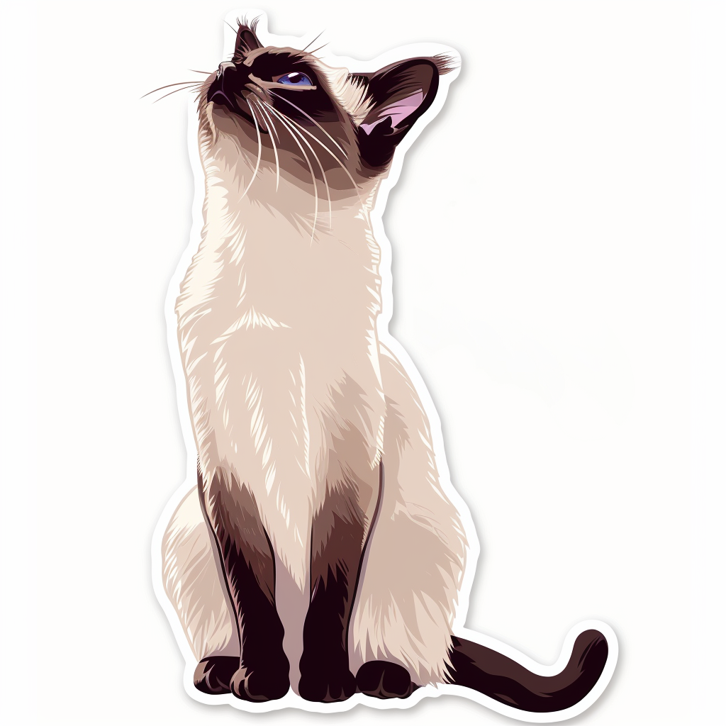 Siamese cat Vinyl Decal Sticker for Car, Laptop, Tumbler and more # F07637
