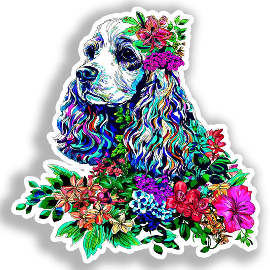 Cocker Spaniel Dog Vinyl Decal Sticker for Car, Laptop, Tumbler and more # A018786-4" x 4"