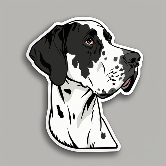 Great Dane Dog Expressive surreal Vinyl Decal Sticker for Car, Laptop, Tumbler and more # F022793