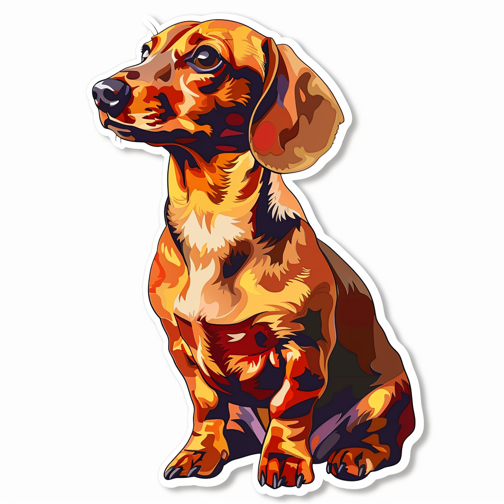 Dachshund Dog Vinyl Decal Sticker for Car, Laptop, Tumbler and more # F013115