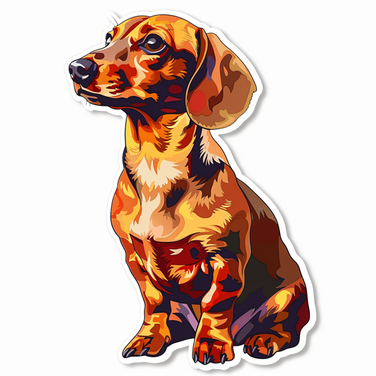 Dachshund Dog Vinyl Decal Sticker for Car, Laptop, Tumbler and more # F013115