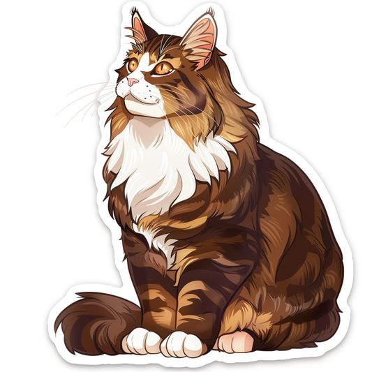 Maine Coon cat Vinyl Decal Sticker for Car, Laptop, Tumbler and more # F07815