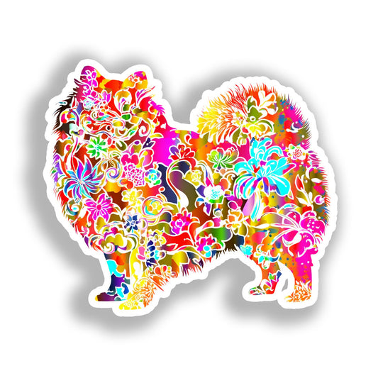 Pomeranian Dog Vinyl Decal Sticker for Car, Laptop, Tumbler and more # A017304-4" x 4"