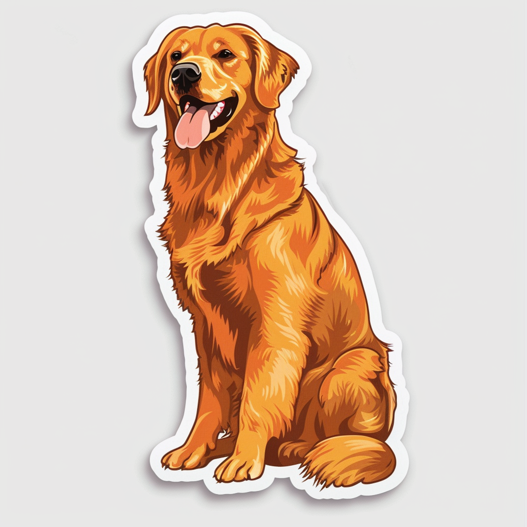 Golden Retriever Dog Vinyl Decal Sticker for Car, Laptop, Tumbler and more # F07684