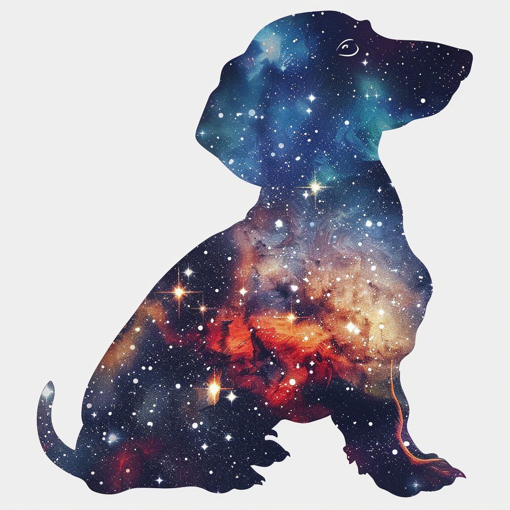 Dachshund Dog galaxy Vinyl Decal Sticker for Car, Laptop, Tumbler and more # F012930
