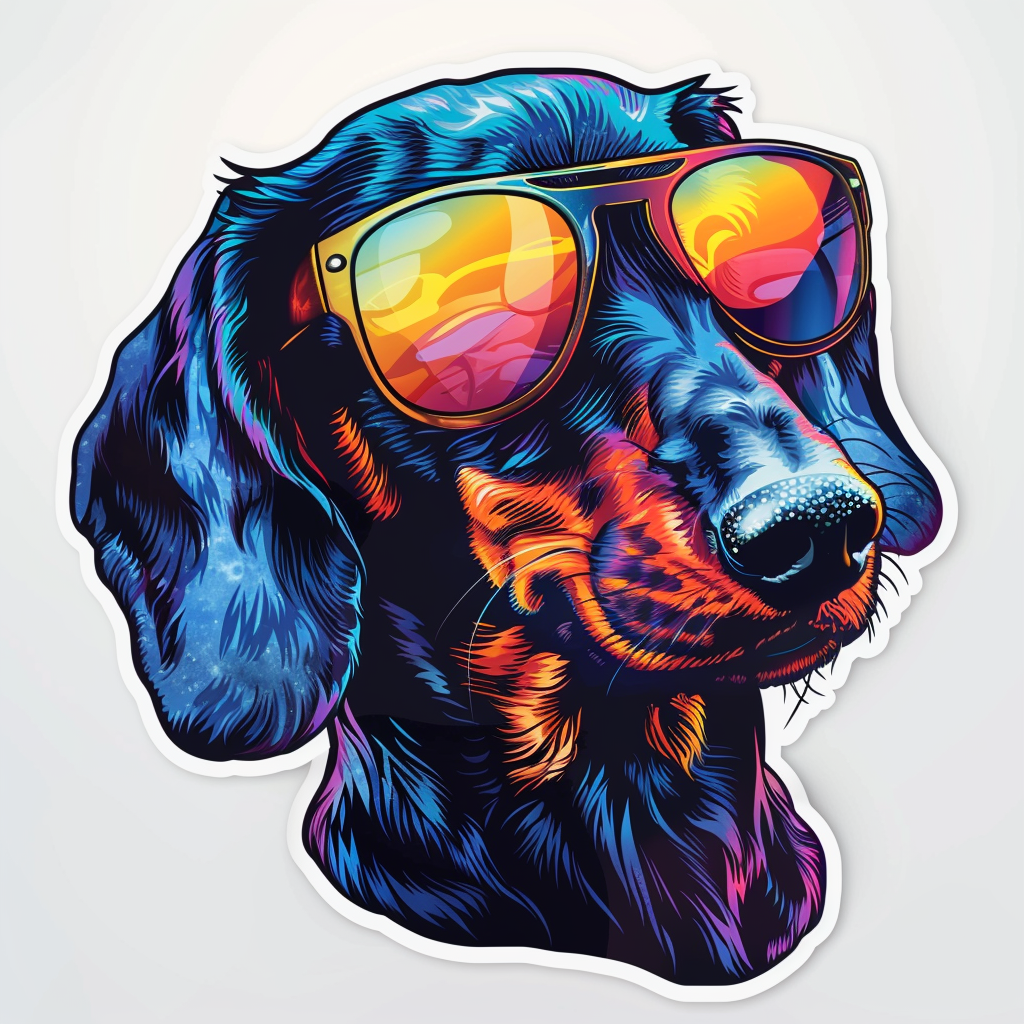 Dachshund Dog Vinyl Decal Sticker for Car, Laptop, Tumbler and more # F013006