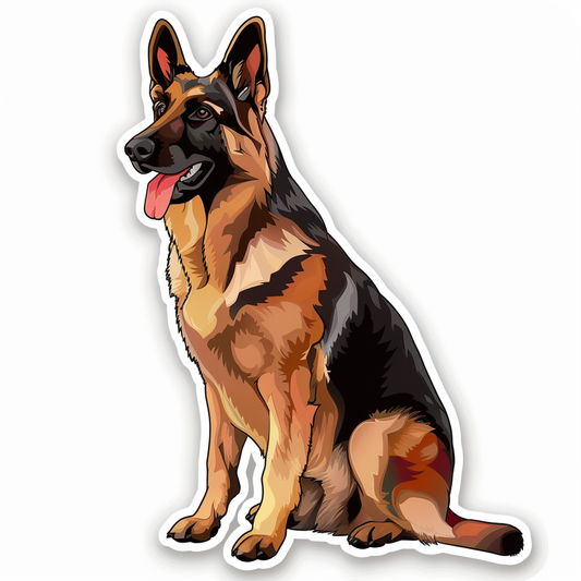 German Shepherd Dog Vinyl Decal Sticker for Car, Laptop, Tumbler and more # F011706