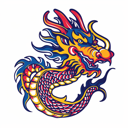 Dragon majestic Expressive surreal Vinyl Decal Sticker for Car, Laptop, Tumbler and more # F018988