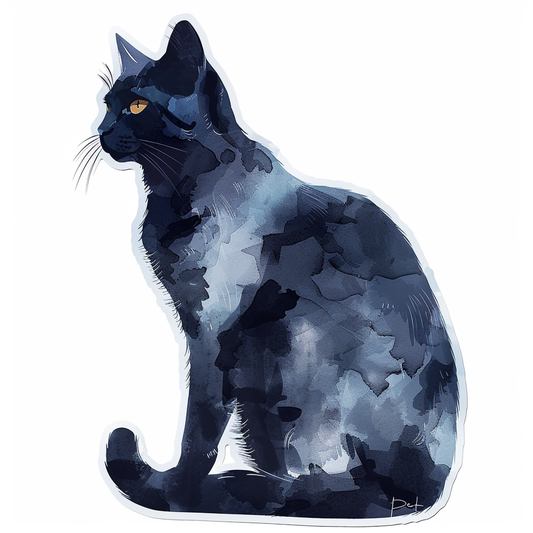 Russian Blue cat Vinyl Decal Sticker for Car, Laptop, Tumbler and more # F07611