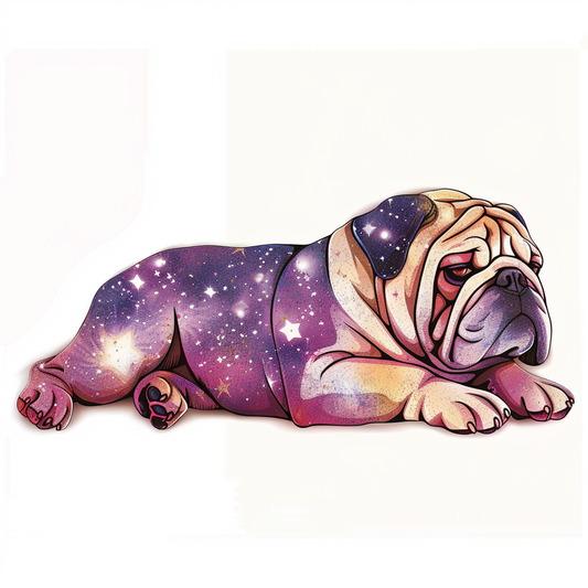 Bulldog Dog majestic Expressive surreal Vinyl Decal Sticker for Car, Laptop, Tumbler and more # F017514