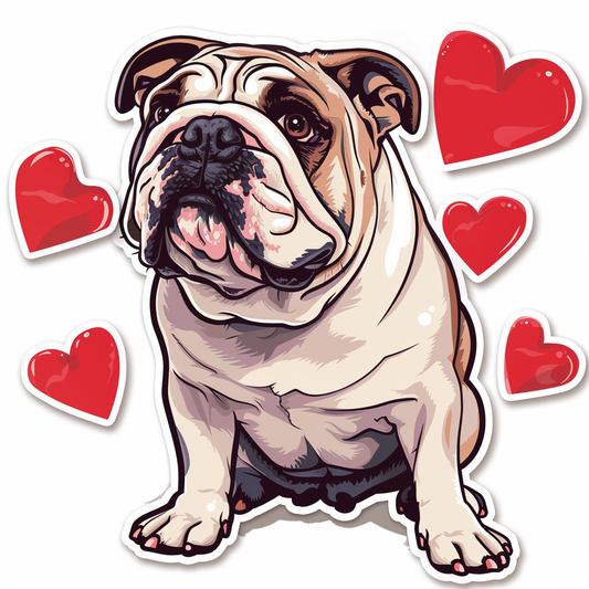 Bulldog Dog majestic Expressive surreal Vinyl Decal Sticker for Car, Laptop, Tumbler and more # F017444-12" x 12"