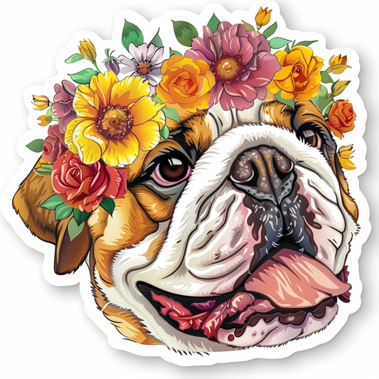 Bulldog Dog majestic Expressive surreal Vinyl Decal Sticker for Car, Laptop, Tumbler and more # F017581
