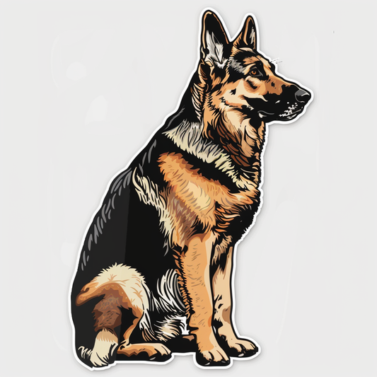 German Shepherd Dog Vinyl Decal Sticker for Car, Laptop, Tumbler and more # F07292