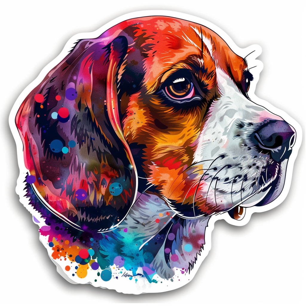 Beagle dog Vinyl Decal Sticker for Car, Laptop, Tumbler and more # F012036