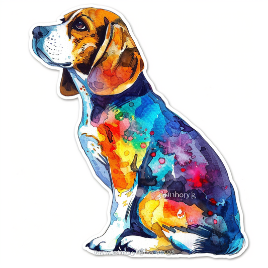 Beagle dog Vinyl Decal Sticker for Car, Laptop, Tumbler and more # F012016