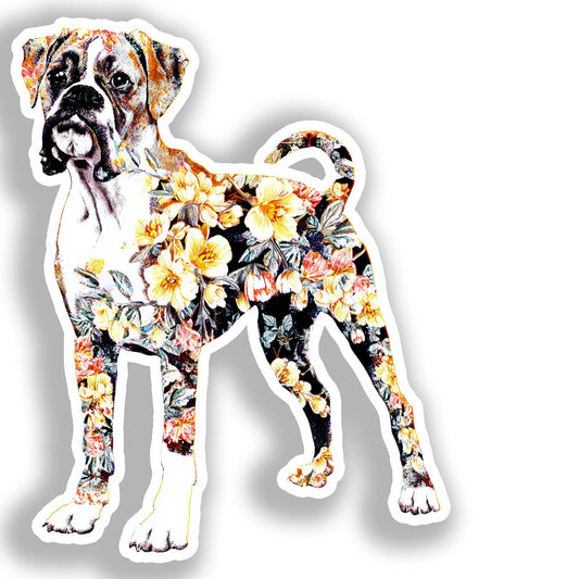 Boxer Dog Vinyl Decal Sticker for Car, Laptop, Tumbler and more # A018957-4" x 4"