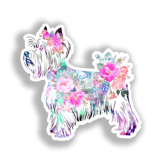 Yorkshire Terrier Dog Vinyl Decal Sticker for Car, Laptop, Tumbler and more # A017176-4" x 4"
