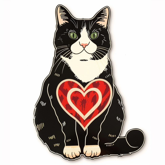 American Shorthair Cat majestic Expressive surreal Vinyl Decal Sticker for Car, Laptop, Tumbler and more # F018898