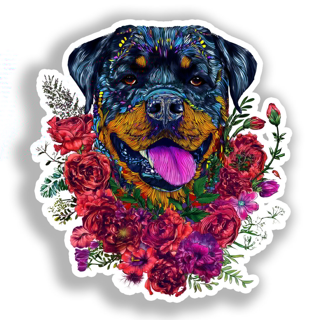 Rottweiler Dog Vinyl Decal Sticker for Car, Laptop, Tumbler and more # A018283-4" x 4"