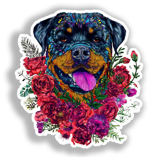 Rottweiler Dog Vinyl Decal Sticker for Car, Laptop, Tumbler and more # A018283-4" x 4"