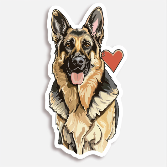 German Shepherd Dog Vinyl Decal Sticker for Car, Laptop, Tumbler and more # F011428