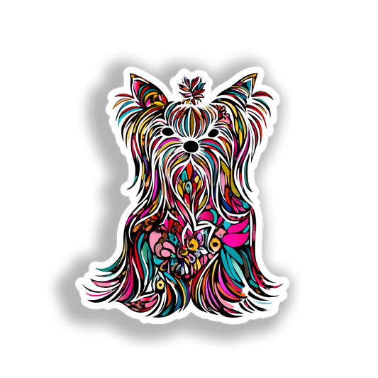 Yorkshire Terrier Dog Vinyl Decal Sticker for Car, Laptop, Tumbler and more # A017198-4" x 4"