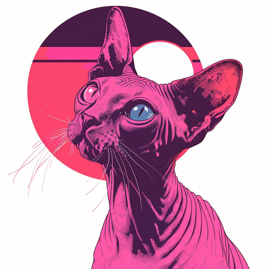 Sphynx Cat Vinyl Decal Sticker for Car, Laptop, Tumbler and more # F010131