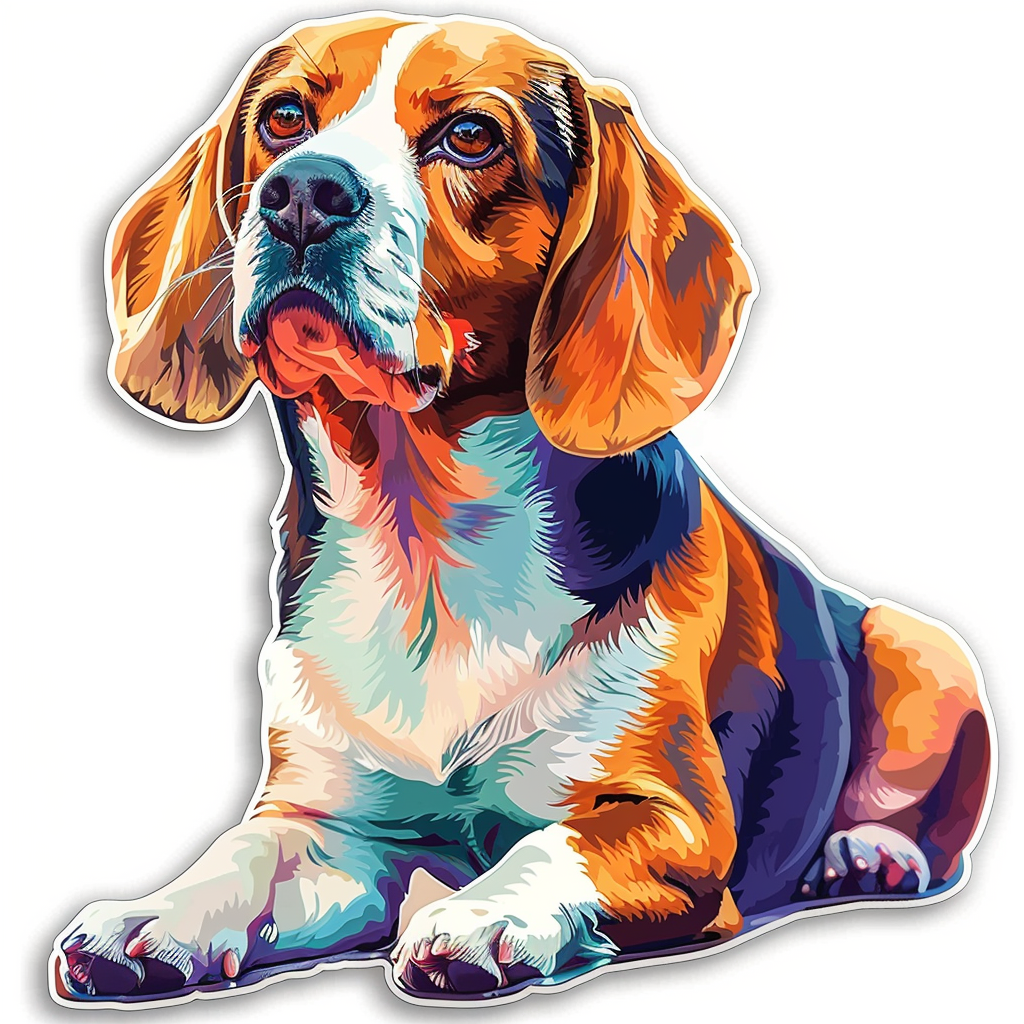 Beagle Dog Vinyl Decal Sticker for Car, Laptop, Tumbler and more # F07146