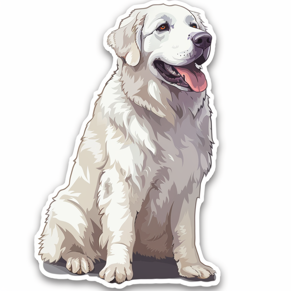 Sticker of Great Pyrenees dog  Vinyl Decal Sticker for Car, Laptop, Tumbler and more # F023683