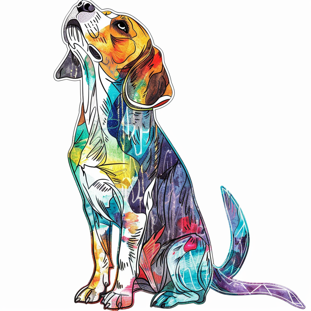 Beagle dog Vinyl Decal Sticker for Car, Laptop, Tumbler and more # F012133
