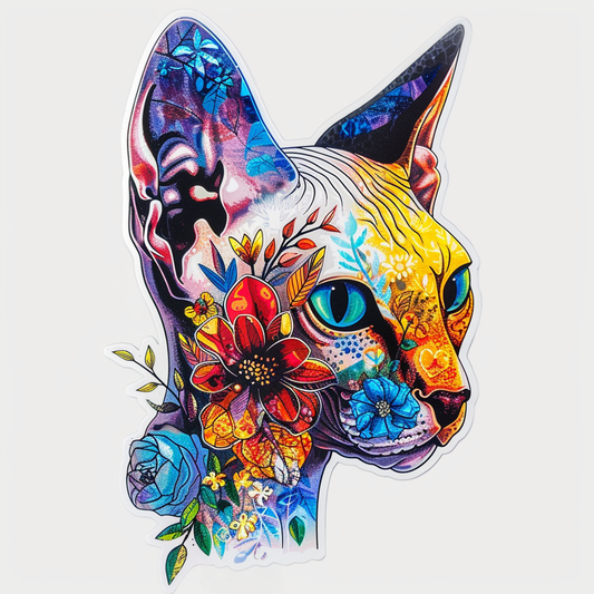 Sphynx Cat Vinyl Decal Sticker for Car, Laptop, Tumbler and more # F010068