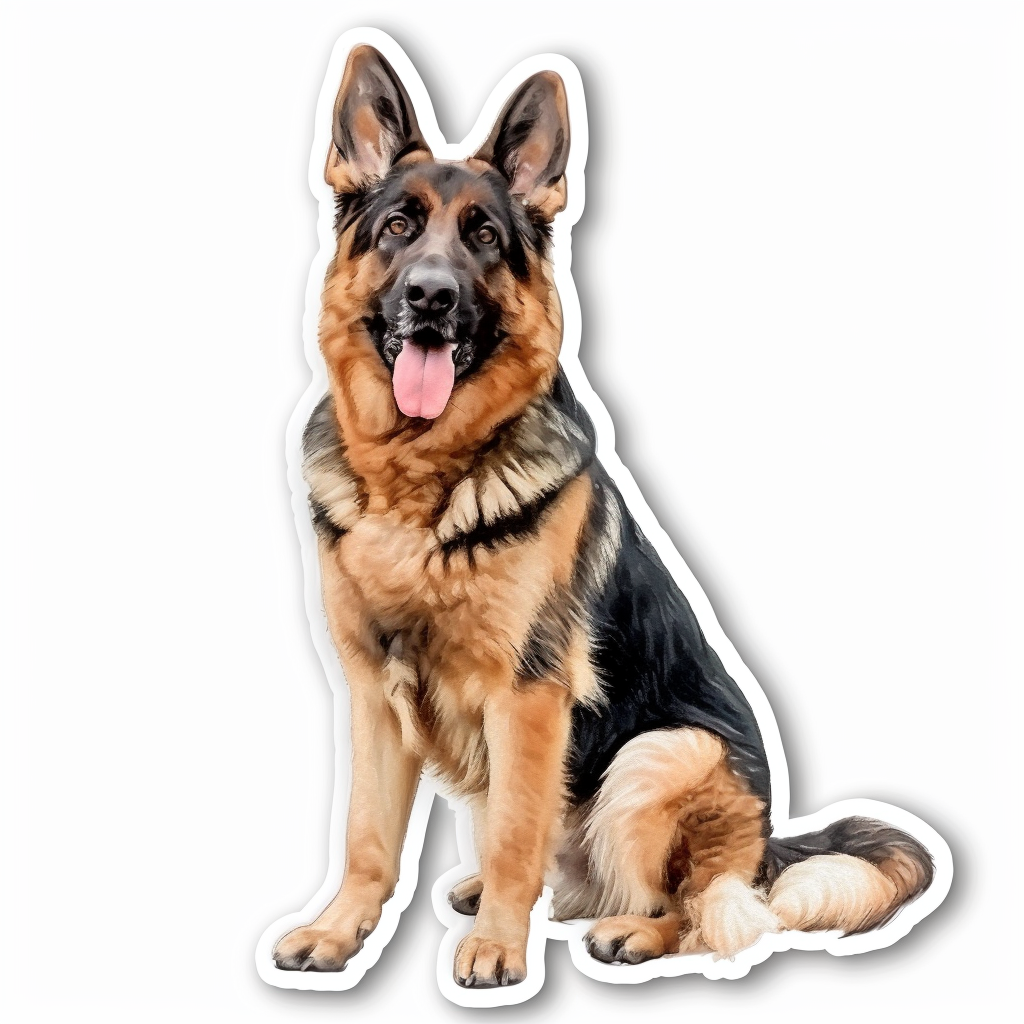 German Shepherd Dog Vinyl Decal Sticker for Car, Laptop, Tumbler and more # F011664