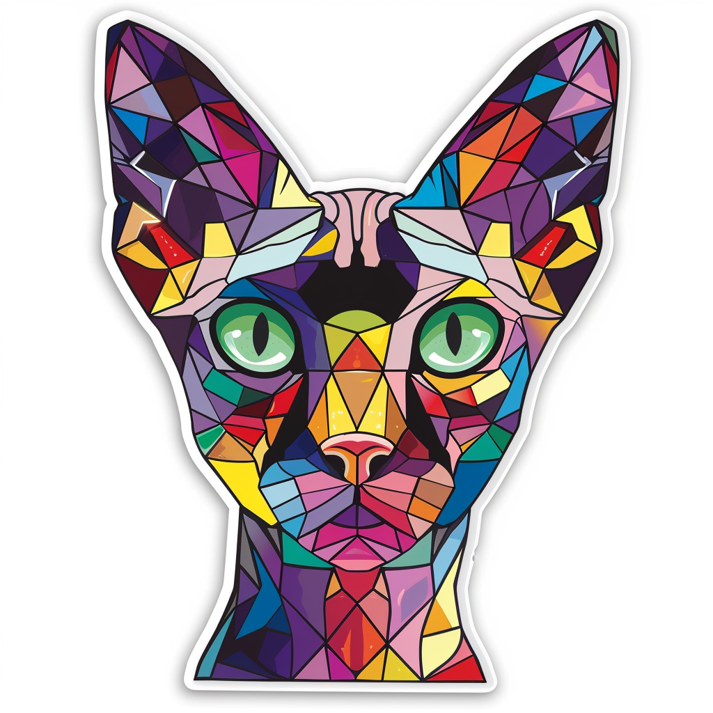 Sphynx Cat Vinyl Decal Sticker for Car, Laptop, Tumbler and more # F010136