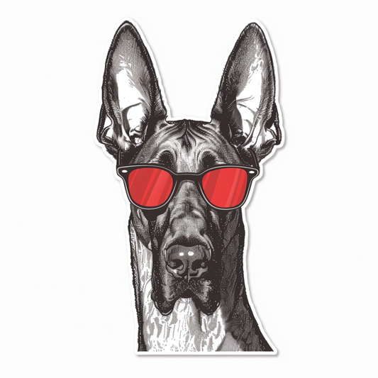 Adorable Great Dane Dog Expressive surreal Vinyl Decal Sticker for Car, Laptop, Tumbler and more # F018118
